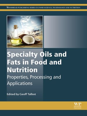 cover image of Specialty Oils and Fats in Food and Nutrition